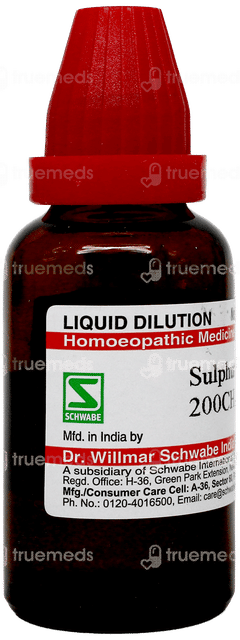 Dr Willmar Schwabe Sulphur 200Ch Dilution 30Ml
